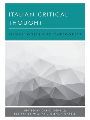 cover image of Italian Critical Thought